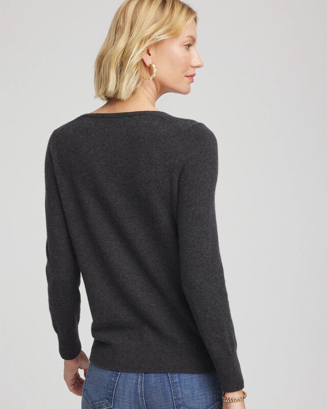 Relaxed V-Neck Cashmere Sweater - image 3